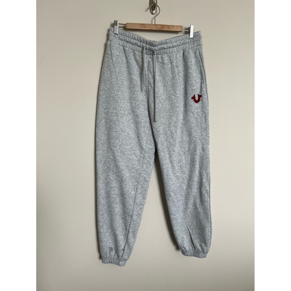 True Religion Joggers Medium Grey Boyfriend Fit Sweatpants NWT - Picture 3 of 13